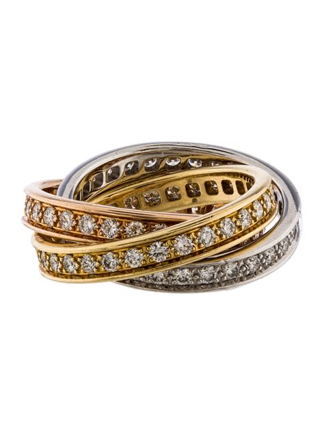 cartier trinity ring diamond